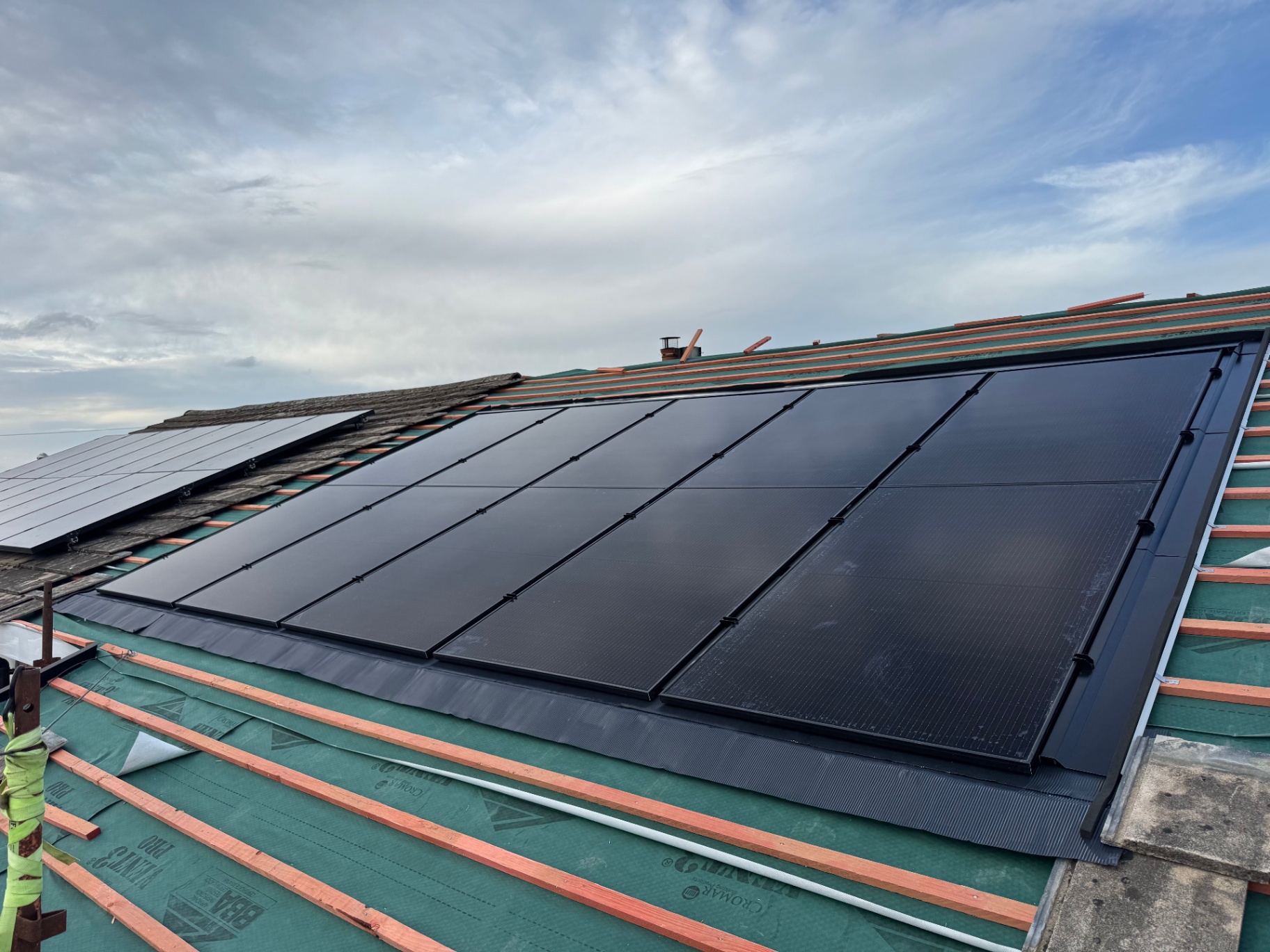 All-Black In-roof Panels — Close View