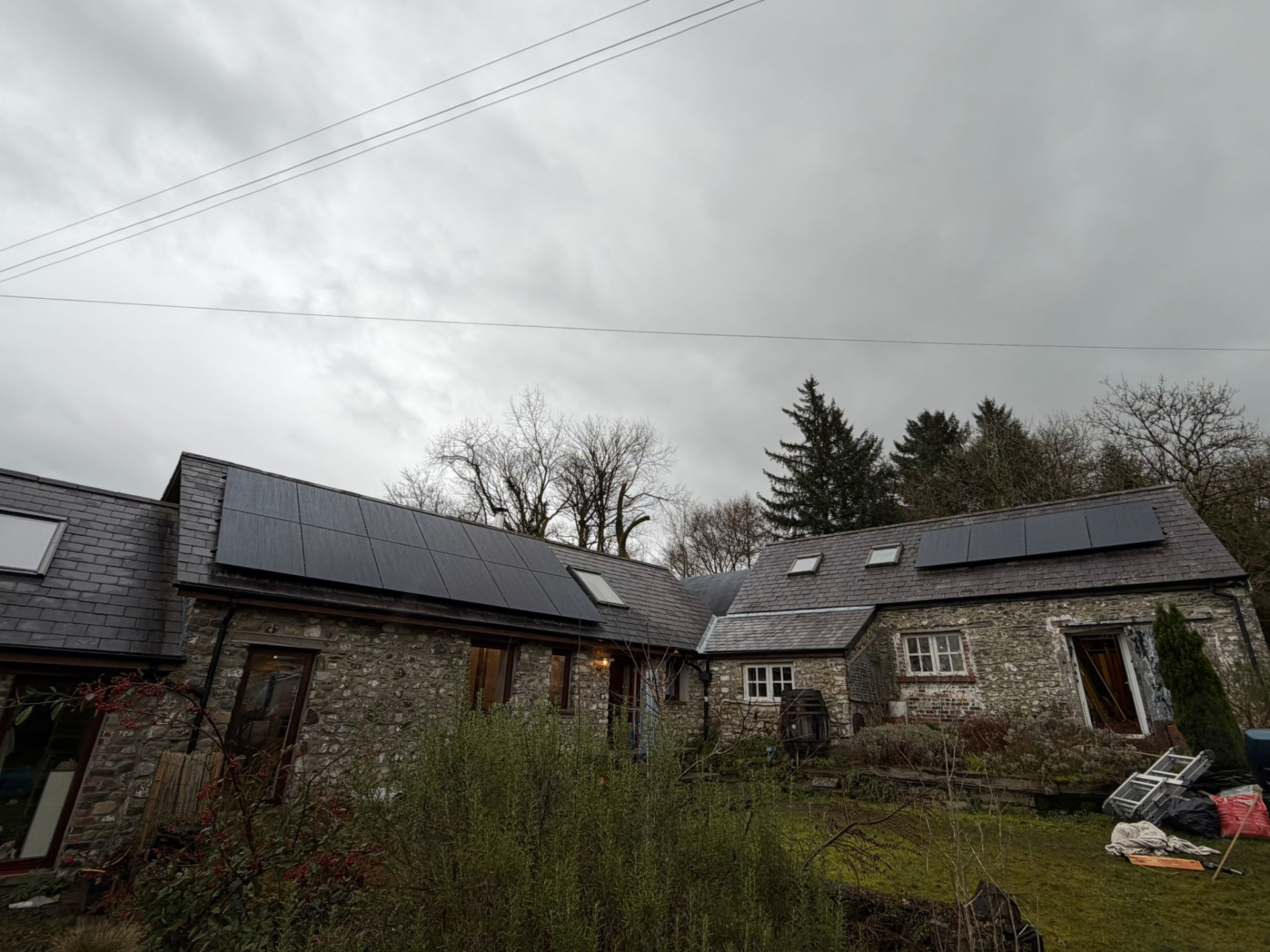 Slate Roof Barn Solar Installation