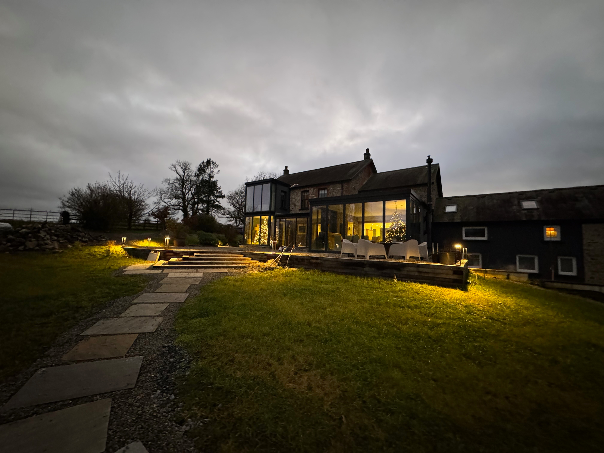 House Rear Elevation & Garden Lighting